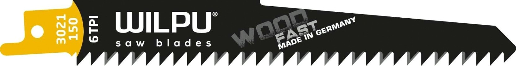 Полотна для сабельных пил WILPU 3021/150 древесины, пластмассы, гипсокартона 5шт/уп [1221500005]