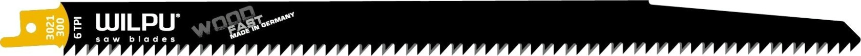 Полотна для сабельных пил WILPU 3021/300 древесины, пластмассы, гипсокартона 5шт/уп [1223000005]