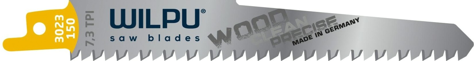 Полотна для сабельных пил WILPU 3023/150 по дереву, чистый криволинейный рез 5шт/уп [1240000005]