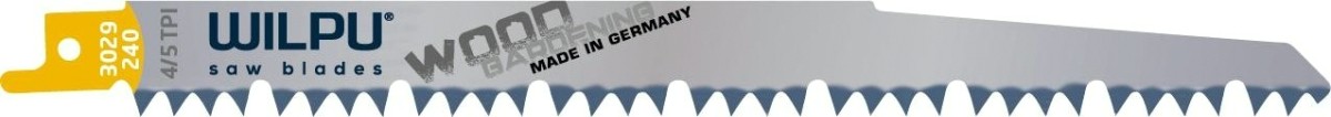 Полотна для сабельных пил WILPU 3029/240 по дереву древесины 5шт/уп [1252400005]
