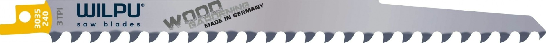 Полотна для сабельных пил WILPU 3035/240 по влажн. дереву, крупн. зуб, быстрый рез 5шт/уп [1277400005]