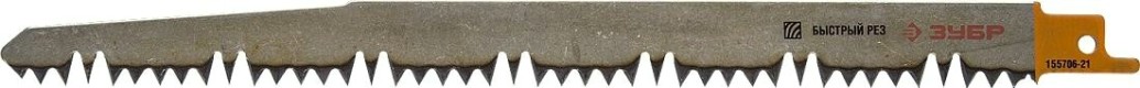 Полотна для сабельных пил ЗУБР ЭКСПЕРТ S1531L cr-v,спец закал зуб,быстр. грубый рез [155706-21]