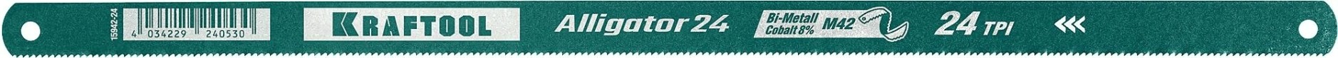 Полотно для пил по металлу KRAFTOOL Alligator-24 bi-metal гибкое 24 tpi [15942-24]