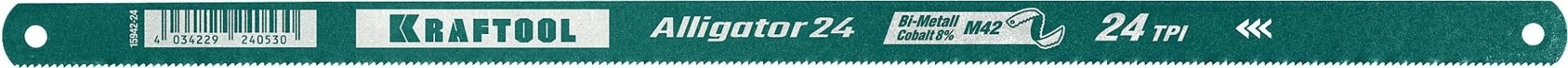 Полотно для пил по металлу KRAFTOOL Alligator-24 bi-metal гибкое 24 tpi [15942-24-1]