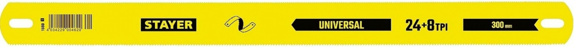 Полотно для пил по металлу STAYER Duplex-XL двустороннее широкое 24 / 18 tpi-универсал/быстрый [1590_z01]