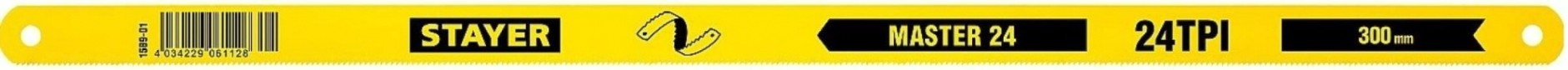 Полотно для пил по металлу STAYER MASTER-24 24 tpi: универсальный рез, 300 мм, 1 шт, коробка 5 [1589-01_z01]
