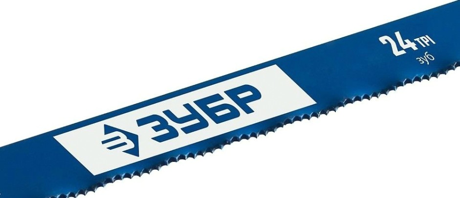 Полотно для пил по металлу ЗУБР БИМЕТАЛЛ-24 24 tpi: универсальный рез, 300 мм, 10 шт. [15855-24-10_z01]