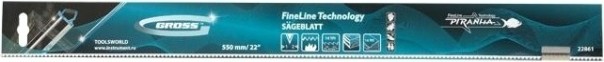 Полотно пильное для прецизионного стусла GROSS "PIRANHA" 600 мм, зуб 2D, 18 TPI [22869]