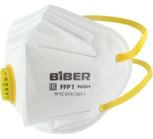Полумаска фильтрующая Biber 96204 с воздушным клапаном ffp1 [Тов-205897]