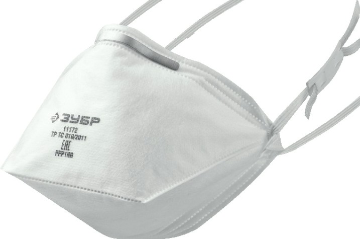 Полумаска фильтрующая ЗУБР П-95 класс защиты FFP2, плоская [11172-2]