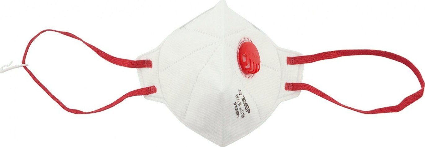 Полумаска фильтрующая ЗУБР ПК-80 FFP1 с клапаном, плоская [11166_z01]