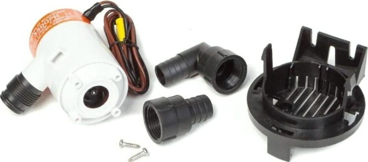 Помпа водооткачивающая SEAFLO трюмная, 12V 350 галлон/час, патрубок 19 мм, с уголками 90° [SFBP1-G350-02]