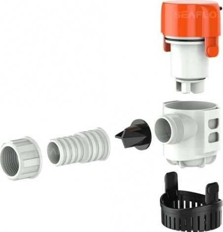 Помпа водооткачивающая SEAFLO трюмная, 12V 600 галлон/час, патрубок 19/25/29 мм [SFBP1-G600-13A]