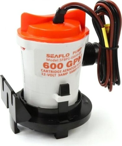 Помпа водооткачивающая SEAFLO трюмная, 12V 600 галлон/час, патрубок 19 мм [SFBP1-G600-03]