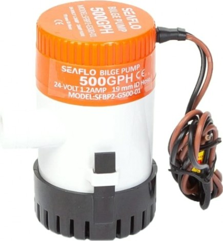 Помпа водооткачивающая SEAFLO трюмная, 24V 500 галлон/час, патрубок 19 мм [SFBP2-G500-01]