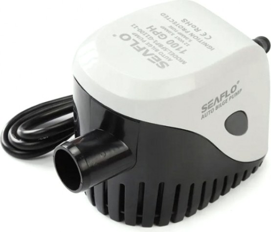 Помпа водооткачивающая SEAFLO трюмная, автоматическая, 12V 1100 галлон/час, патрубок 29 мм [SFBP1-G1100-11]