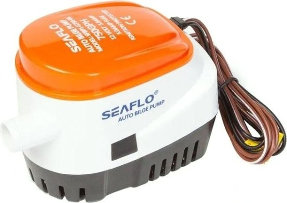 Помпа водооткачивающая SEAFLO трюмная, автоматическая, 12V 750 галлон/час, патрубок 19 мм, ток 5,0 А [SFBP1-G750-11]