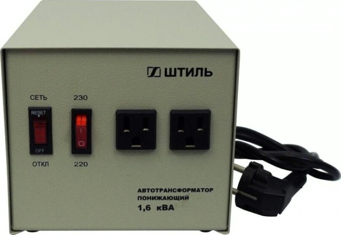 Понижающий автотрансформатор ШТИЛЬ АТ 230-220/110-1,6-50 (серый) [АТ 230-220/110-1,6-50 с/к]