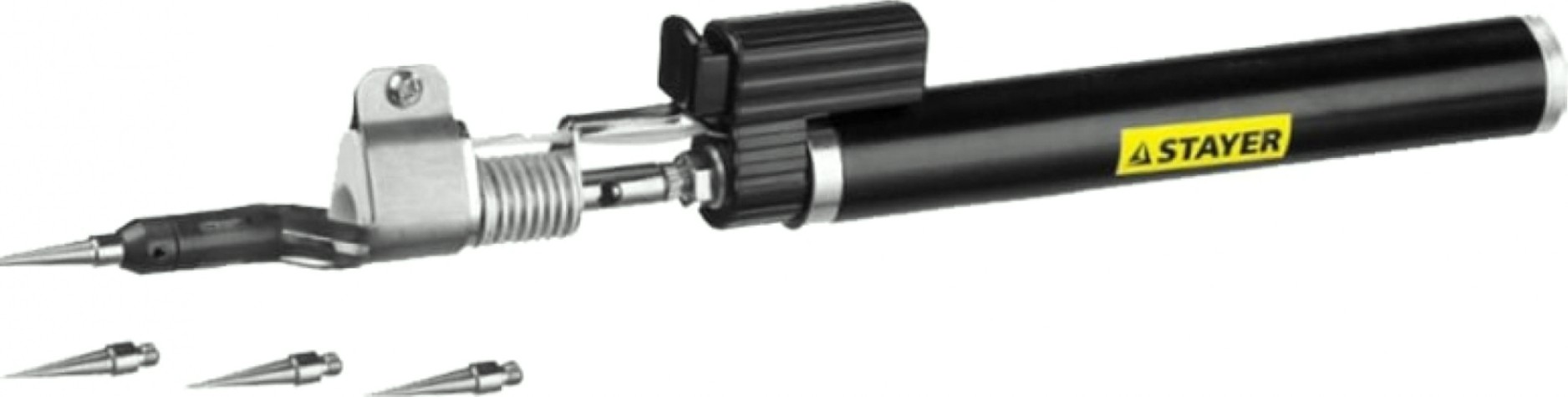 Портативная горелка STAYER PROTerm "professional" 2в1, пьезоподжиг, регулировка пламе [55505-H6]