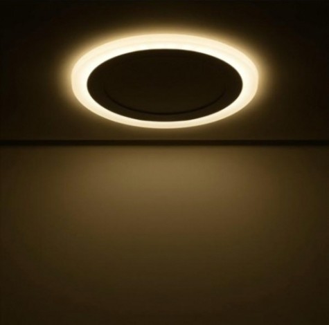 Потолочный светодиодный светильник GAUSS Backlight круг 12+4w 960lm 3000k 3 реж led [BL118]