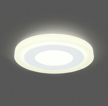 Потолочный светодиодный светильник GAUSS Backlight круг 3+3w 350lm 3000k 3 реж led [BL114]