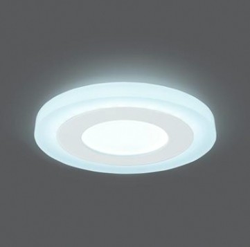 Потолочный светодиодный светильник GAUSS Backlight круг 3+3w 350lm 4000k 3 реж led [BL115]