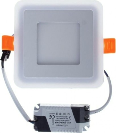 Потолочный светодиодный светильник GAUSS Backlight квадрат 3+3w 350lm 4000k 3 реж led [BL121]