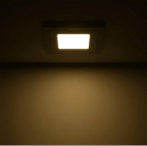 Потолочный светодиодный светильник GAUSS Backlight квадрат 6+3w 540lm 3000k 3 реж led [BL122]