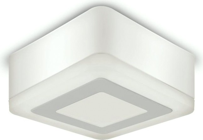 Потолочный светодиодный светильник GAUSS Backlight накладной квадрат 3+3w 350lm 3000k 3 режима [BL220]