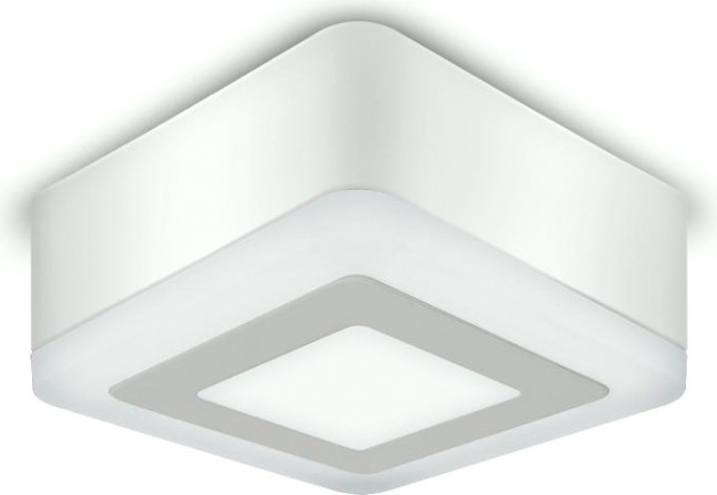 Потолочный светодиодный светильник GAUSS Backlight накладной квадрат. акрил, 3+3w, led 4000k [BL221]