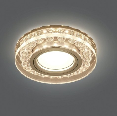 Потолочный светодиодный светильник GAUSS BL044 backlight кругл. кристалл/хром, gu5.3, led 2700k