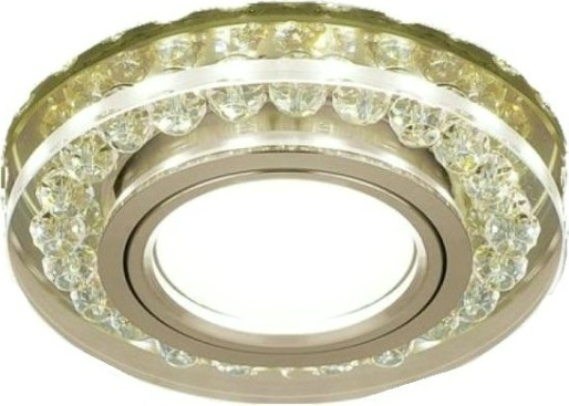 Потолочный светодиодный светильник GAUSS BL048 backlight кругл. шампань/кристалл/хром, gu5.3, led Потолочный светодиодный светильник GAUSS BL048 backlight кругл. шампань/кристалл/хром, gu5.3, led