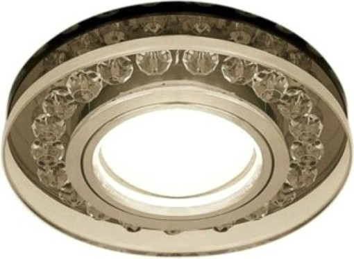 Потолочный светодиодный светильник GAUSS BL048 backlight кругл. шампань/кристалл/хром, gu5.3, led