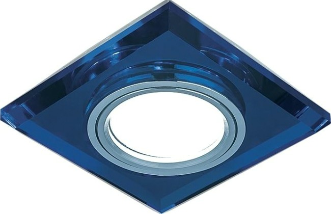 Потолочный светодиодный светильник GAUSS BL061 backlight квадрат. синий/хром, gu5.3, led 4100k Потолочный светодиодный светильник GAUSS BL061 backlight квадрат. синий/хром, gu5.3, led 4100k