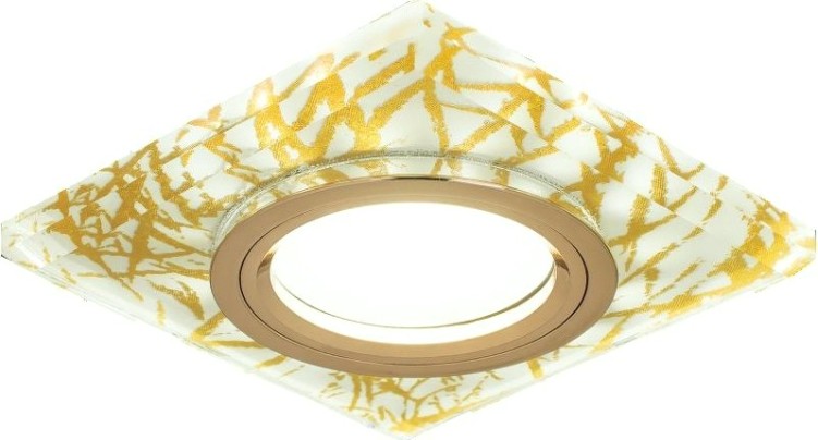 Потолочный светодиодный светильник GAUSS BL074 backlight квадрат. золотой узор/золото, gu5.3, led Потолочный светодиодный светильник GAUSS BL074 backlight квадрат. золотой узор/золото, gu5.3, led