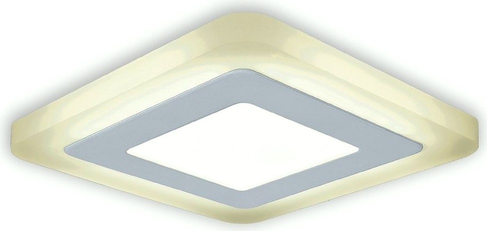 Потолочный светодиодный светильник GAUSS BL120 backlight кв 3+3w 350lm 3000k 3 реж.