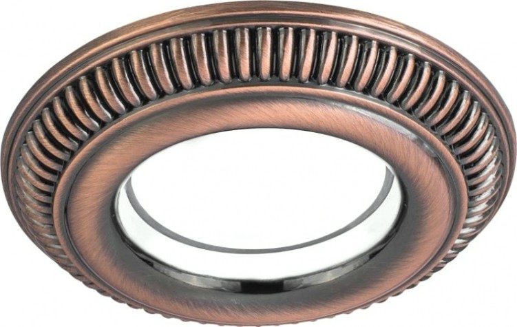 Потолочный светодиодный светильник GAUSS CA040 antique круг. темная бронза, gu5.3