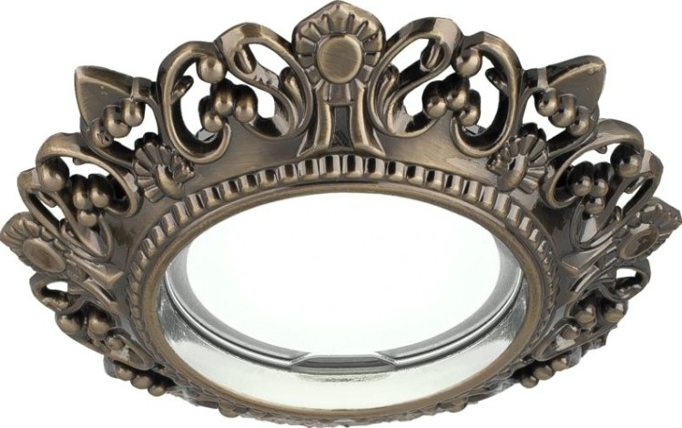 Потолочный светодиодный светильник GAUSS CA053 antique круг. бронза gu5.3