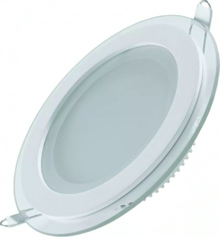 Потолочный светодиодный светильник GAUSS Glass круг 12w 900lm 3000k с дек стеклом led [947111112]