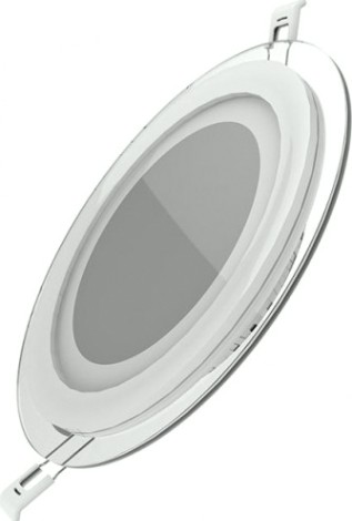 Потолочный светодиодный светильник GAUSS Glass круг18w 1390lm 3000k с дек стеклом led [947111118]