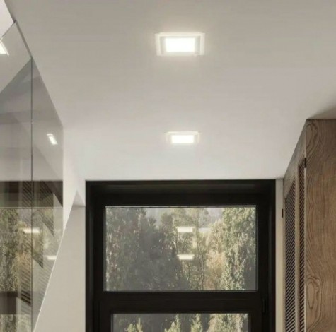 Потолочный светодиодный светильник GAUSS Glass квадрат 12w 900lm 3000k с дек стек led [948111112]