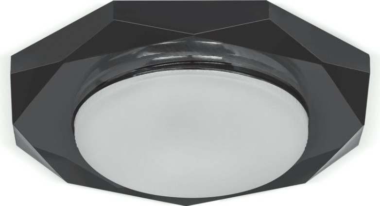 Потолочный светодиодный светильник GAUSS GX208 tablet восемь гран. кристалл/черный, gx53