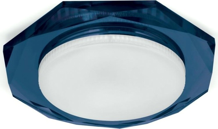 Потолочный светодиодный светильник GAUSS GX209 tablet восемь гран. кристал синий, gx53