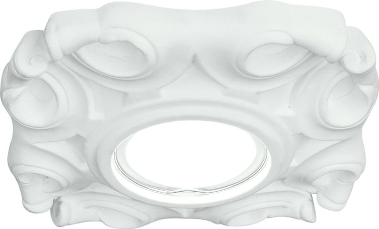 Потолочный светодиодный светильник GAUSS GY003 gypsum белый, gu5.3, d150