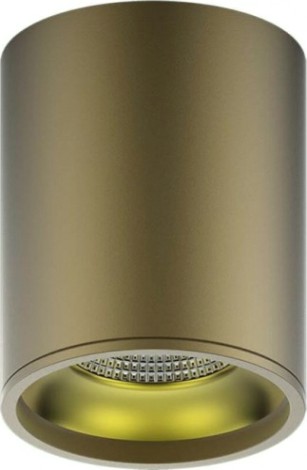 Потолочный светодиодный светильник GAUSS HD001 overhead накл цил 12w 900lm 3000k кофе золото