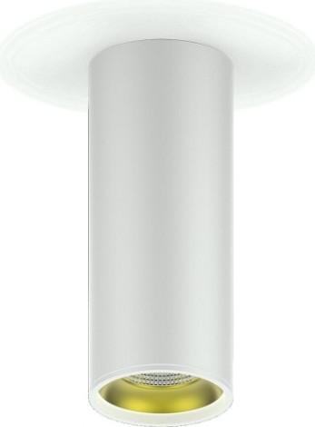 Потолочный светодиодный светильник GAUSS HD012 overhead накл цил 12w 900lm 3000k белый золото