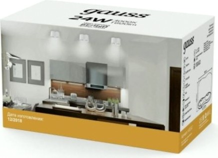 Потолочный светодиодный светильник GAUSS HD032 overhead наклдвойной цилиндр 24w 1600lm 3000k белы