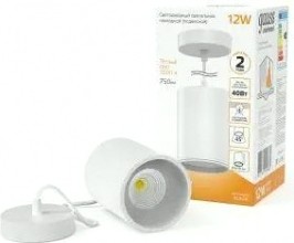 Потолочный светодиодный светильник GAUSS HD039 overhead подвес цил12w 750lm 3000k белый