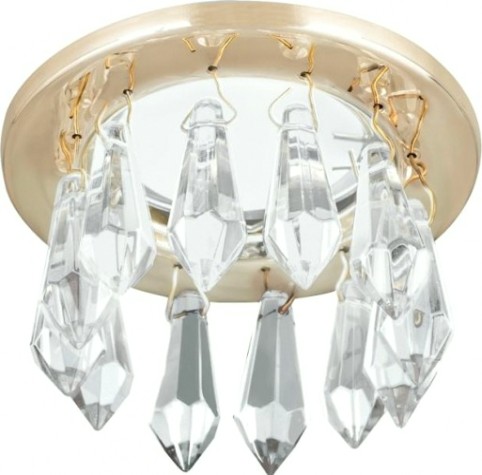 Потолочный светодиодный светильник GAUSS PT002 brilliance, кристалл/золото, gu5.3