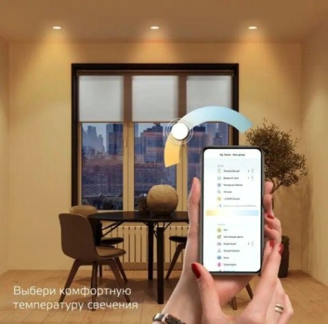 Потолочный светодиодный светильник GAUSS Smart home даунлайт 16w1600lm2700-4000к 220-240v ip20 165*38м [2040122]
